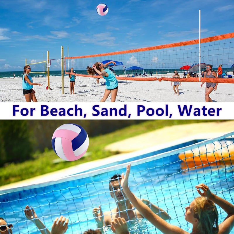 HYPGARD 6 Pack Volleyballs Official Size 5, Waterproof Soft Bulk Recreational Volley Balls with Pump and Net Bag for Indoor Outdoor Beach Sand Water Pool Game Training Match for Teenager Beginner - Image 5